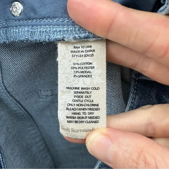 Soft Surroundings Ultimate Denim Straight Leg Jeans Medium Wash Women's 10P x 27 - Picture 6 of 9